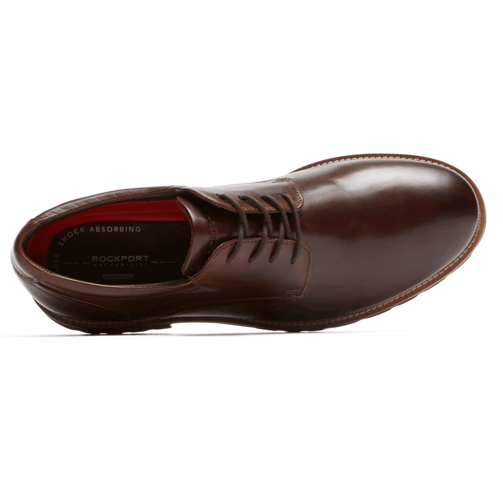 Rockport Singapore Mens Oxfords - Sharp & Ready Colben Brown - JX1406523